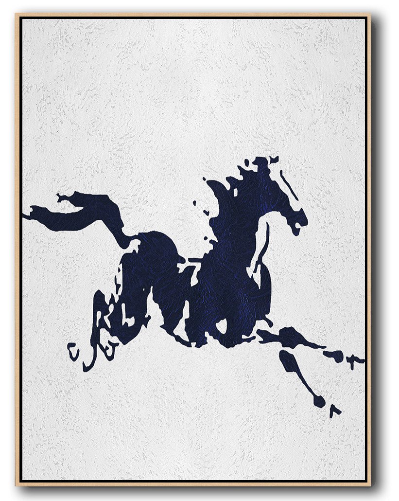 Navy Blue Minimalist Art #NV315B - Click Image to Close